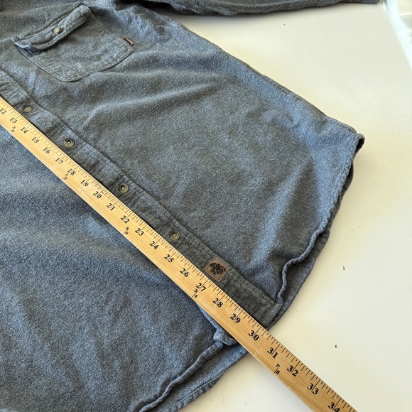 Legendary Whitetails Buck Camp Gray Button Up Flannel Mens Large Tall LT - Picture 7 of 8